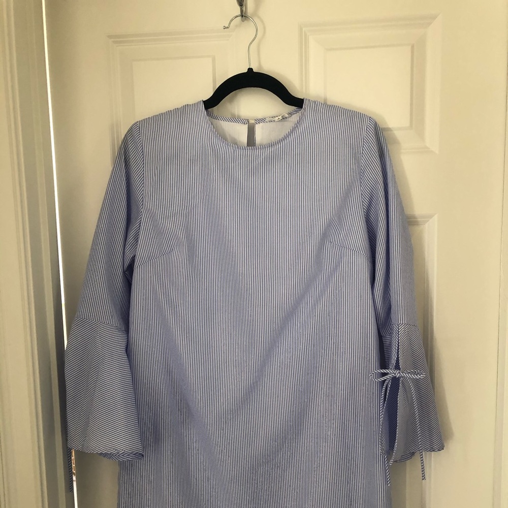 Pinstripe shirt dress